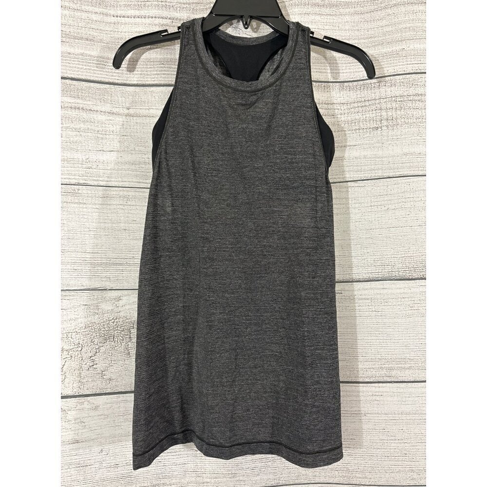 Lululemon Extra Mile Tank Heathered Black Size 6